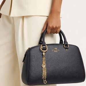 Bag Charm with Iridescent Green Crystal Beads Bag Charm